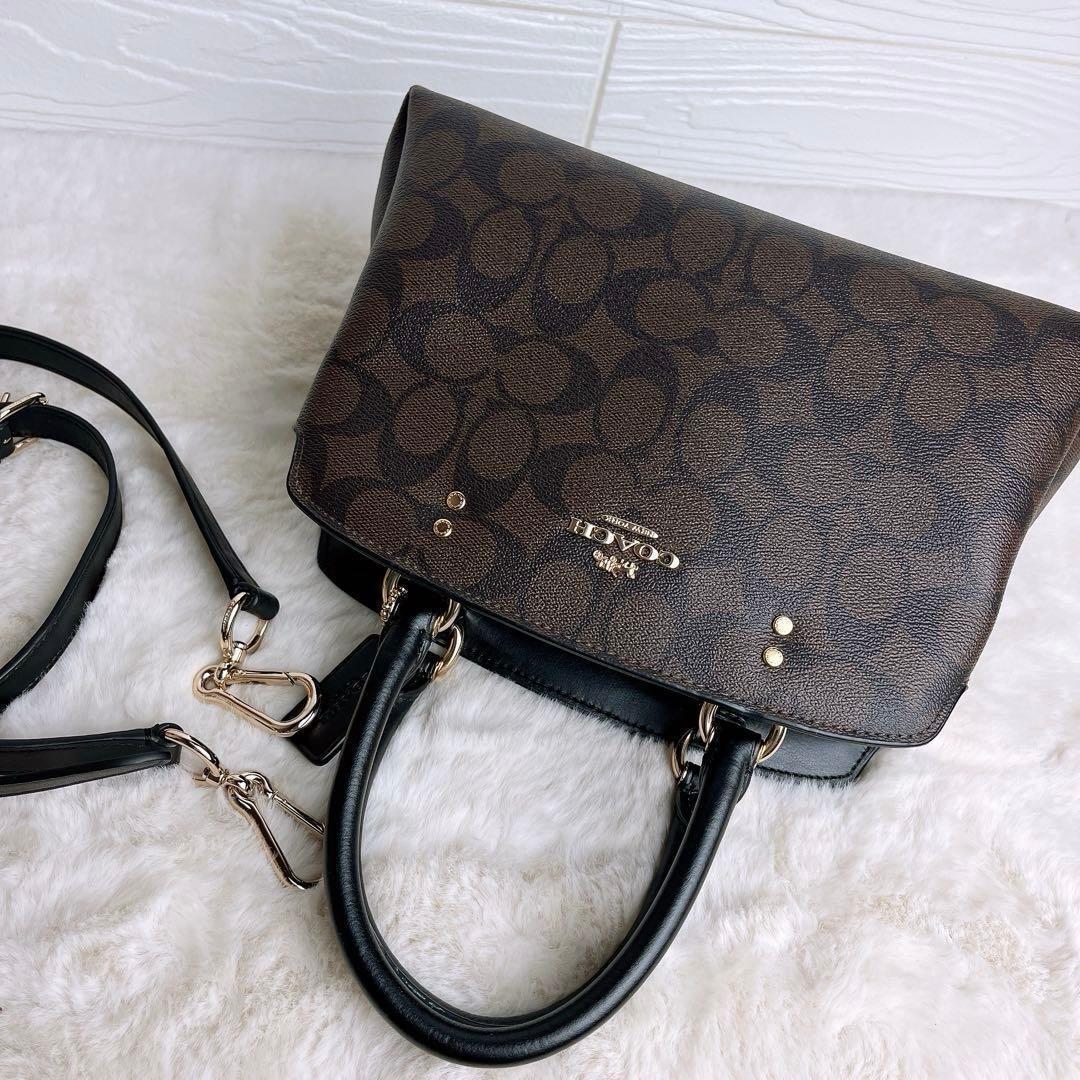 極美品☆COACHコーチ 2wayショルダーバッグ ブラウン レザー