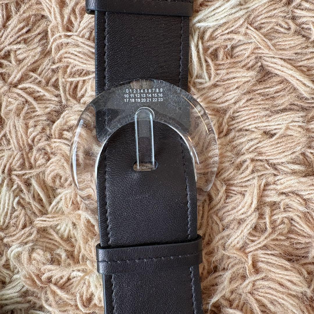 【未使用】メゾンマルジェラ グラムスラム レザー ショルダーバッグ ブラック