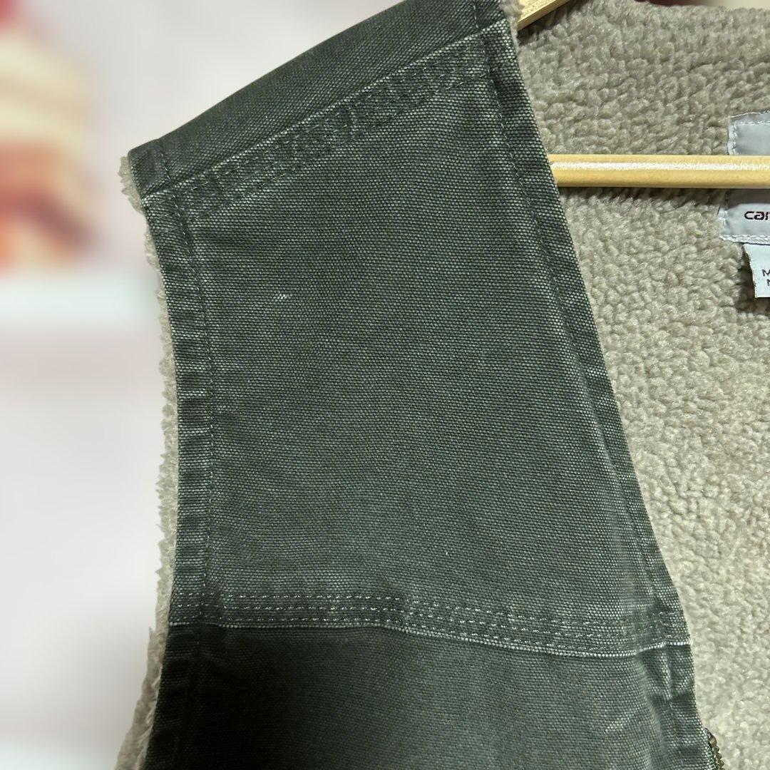 美品　Carhartt ダックベスト モスグリーン Lサイズ