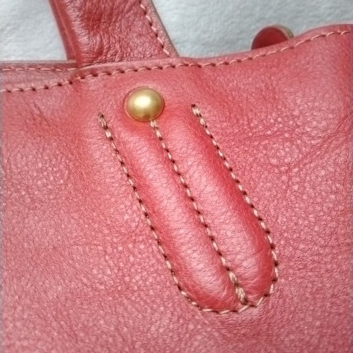 【新品、未使用品】Dakota ダコタ キューブトートレザーバッグ レッド A4