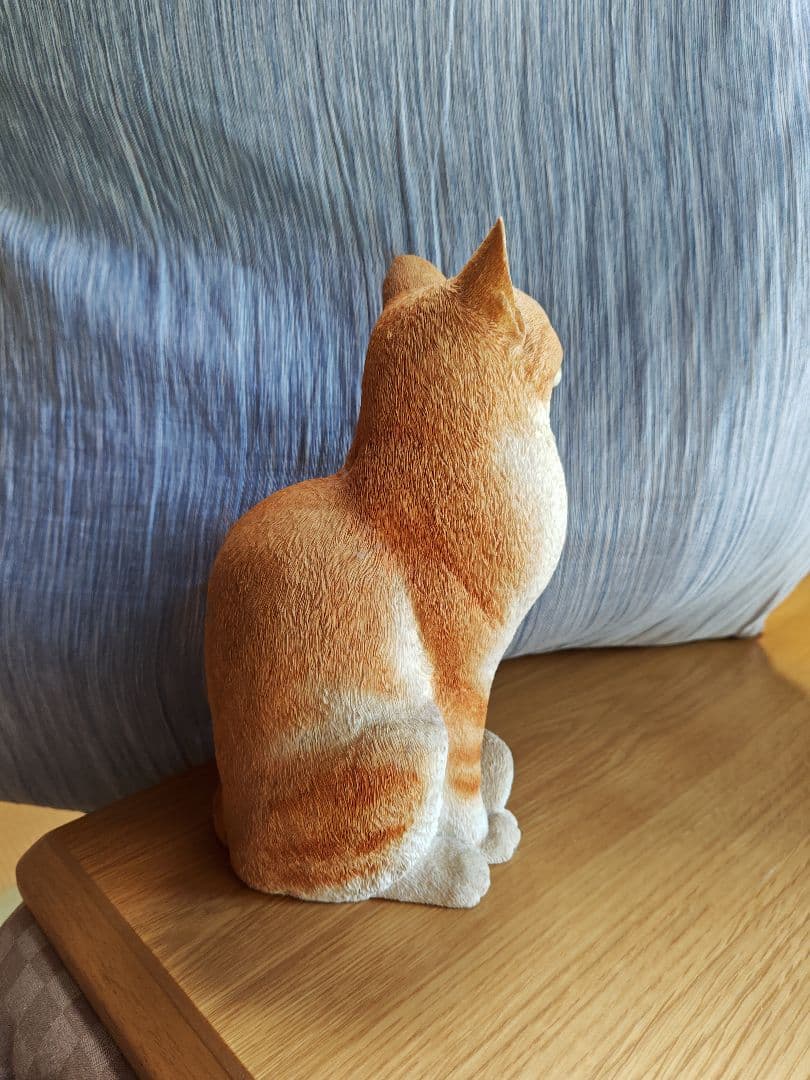 ねこ ジンジャー 置物 シンプソン作 イングランド製 アンティーク 石膏 ４kg