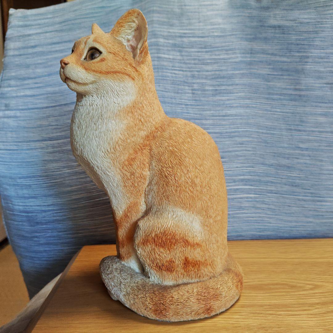 ねこ ジンジャー 置物 シンプソン作 イングランド製 アンティーク 石膏 ４kg