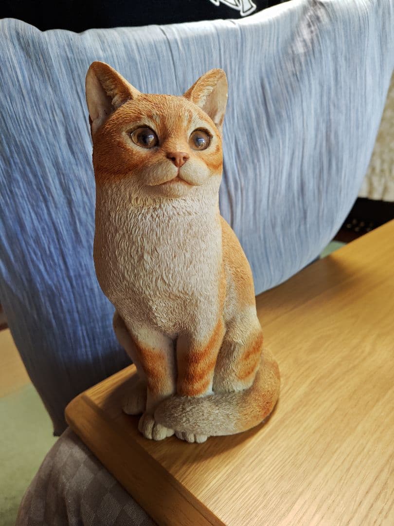 ねこ ジンジャー 置物 シンプソン作 イングランド製 アンティーク 石膏 ４kg