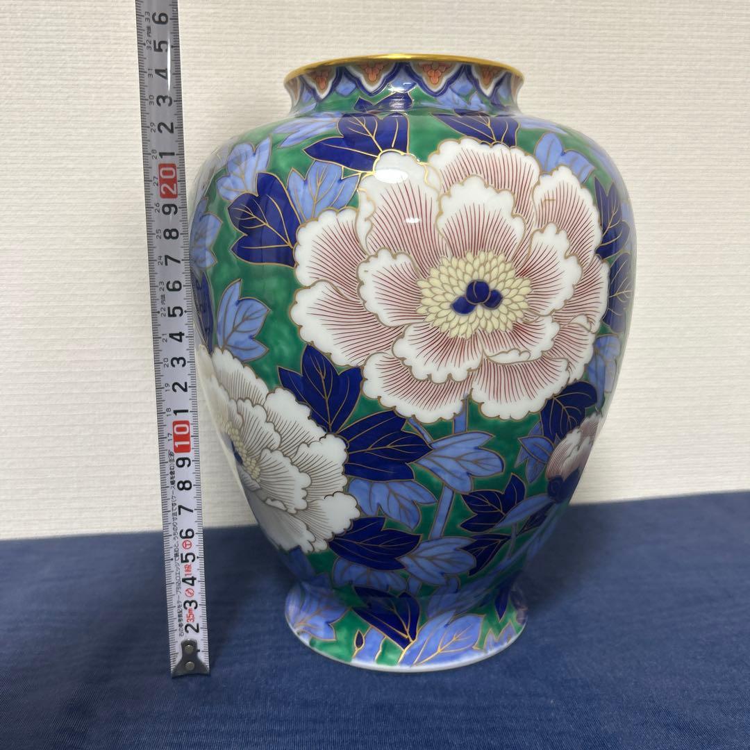 お値下げ　深川製磁　花瓶　有田焼　宮内庁御用達　希少　牡丹　壺　お正月