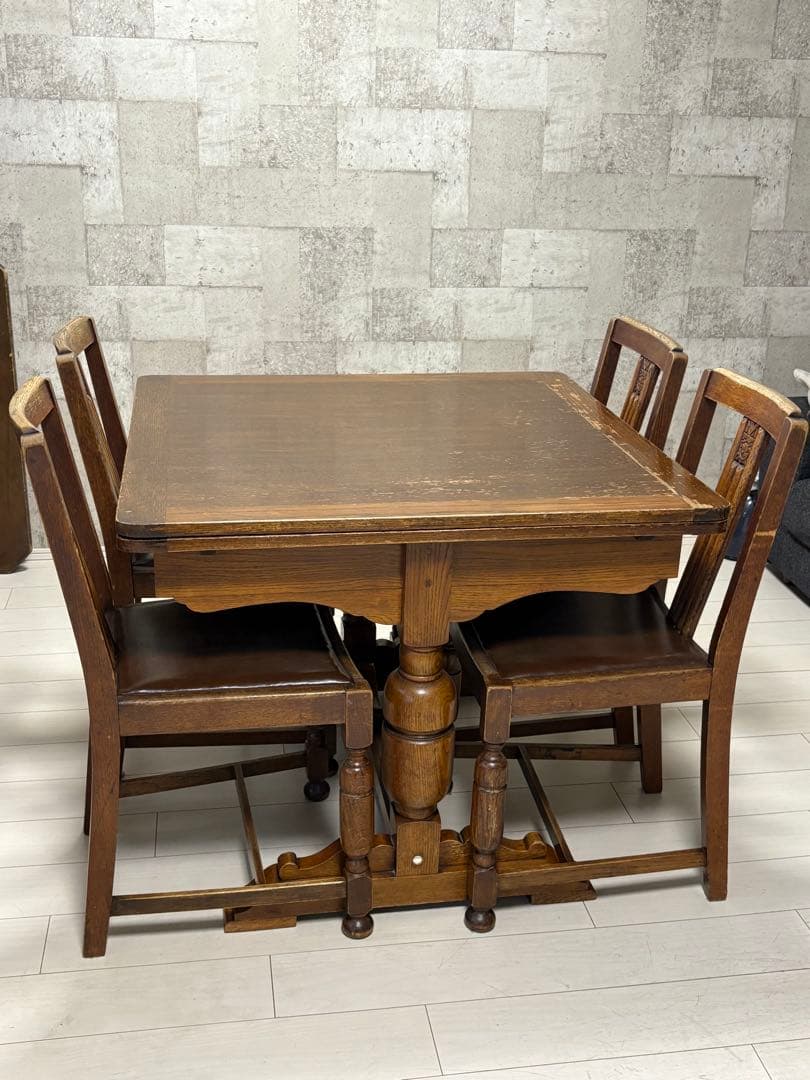 【5/5】イギリスアンティークダイニングチェア(1脚分)テーブル＆椅子3脚は別売