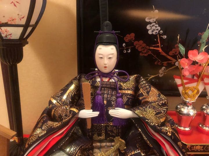 ひな人形　河寿作　親王ケース入　オルゴール付き