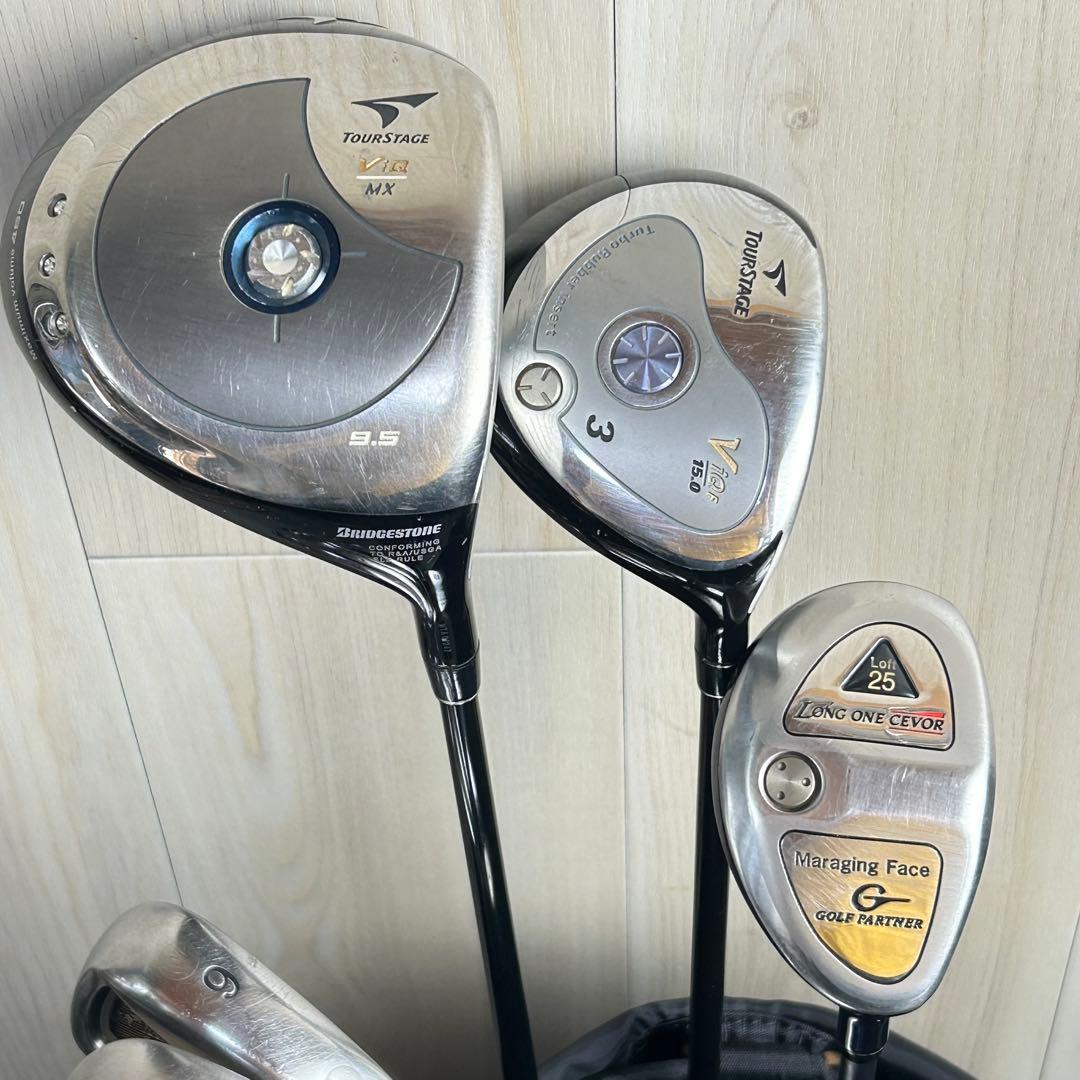 【メンズ右】ブリヂストン　ツアーステージ　フォーティーン　メンズゴルフセット
