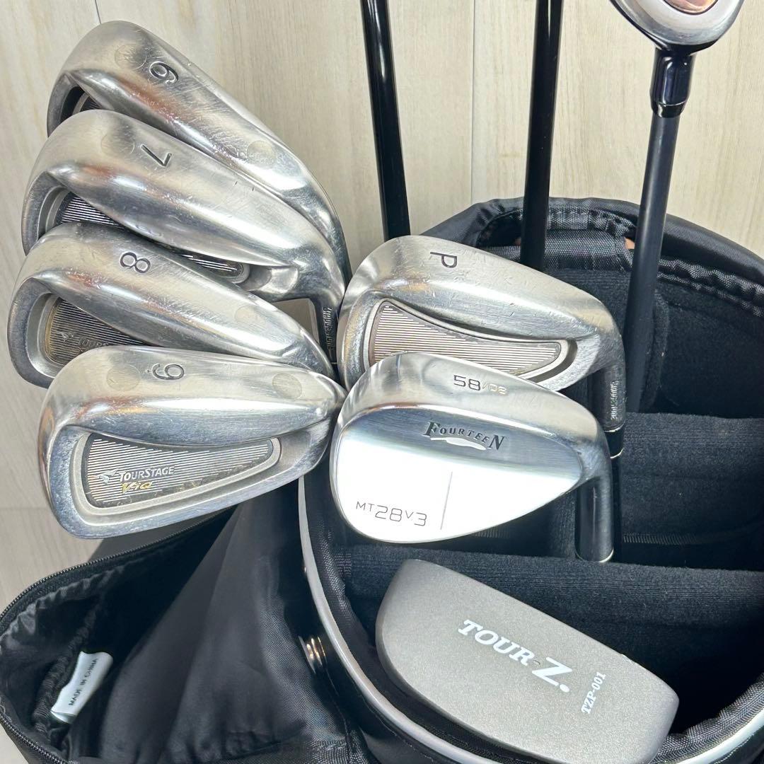 【メンズ右】ブリヂストン　ツアーステージ　フォーティーン　メンズゴルフセット