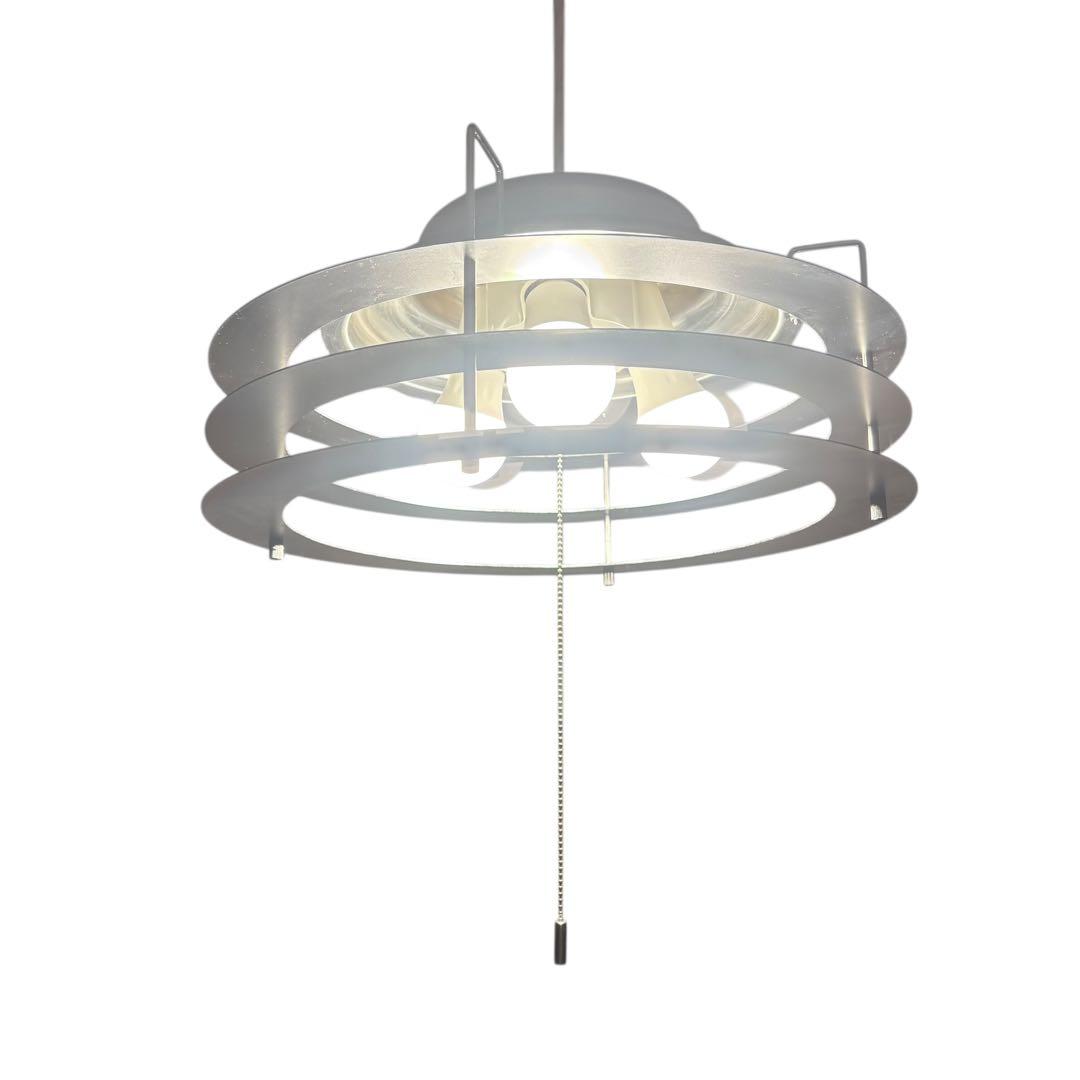 北欧 ミッドセンチュリー ビンテージ ペンダントライト シルバー 3灯