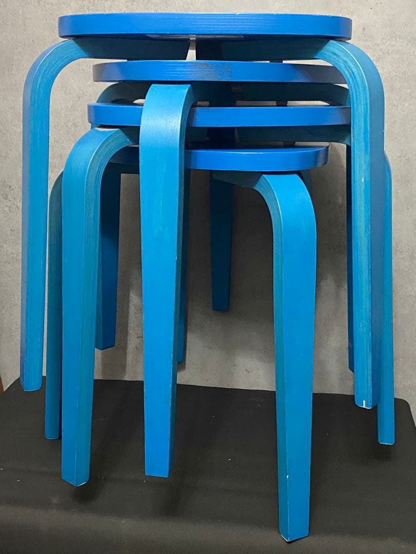 IKEA・イケア KYRRE・シルレ スツール 4脚セット 廃盤カラー バーチ材