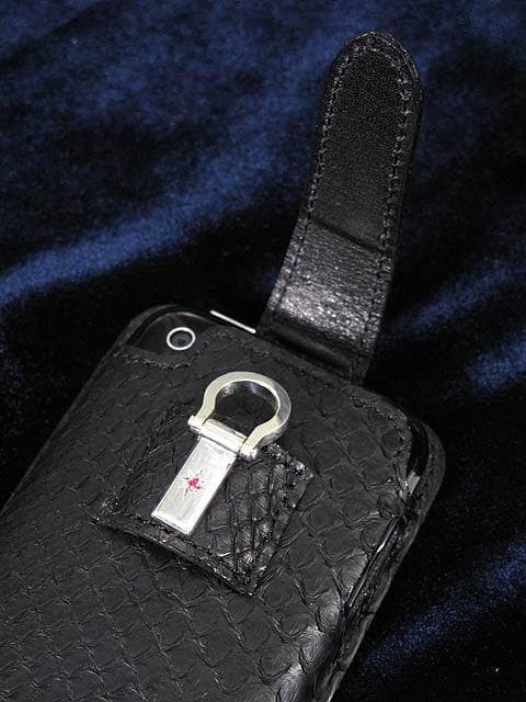 新品!!(定価33000)バックラッシュ・オイルパイソン iphoneケース