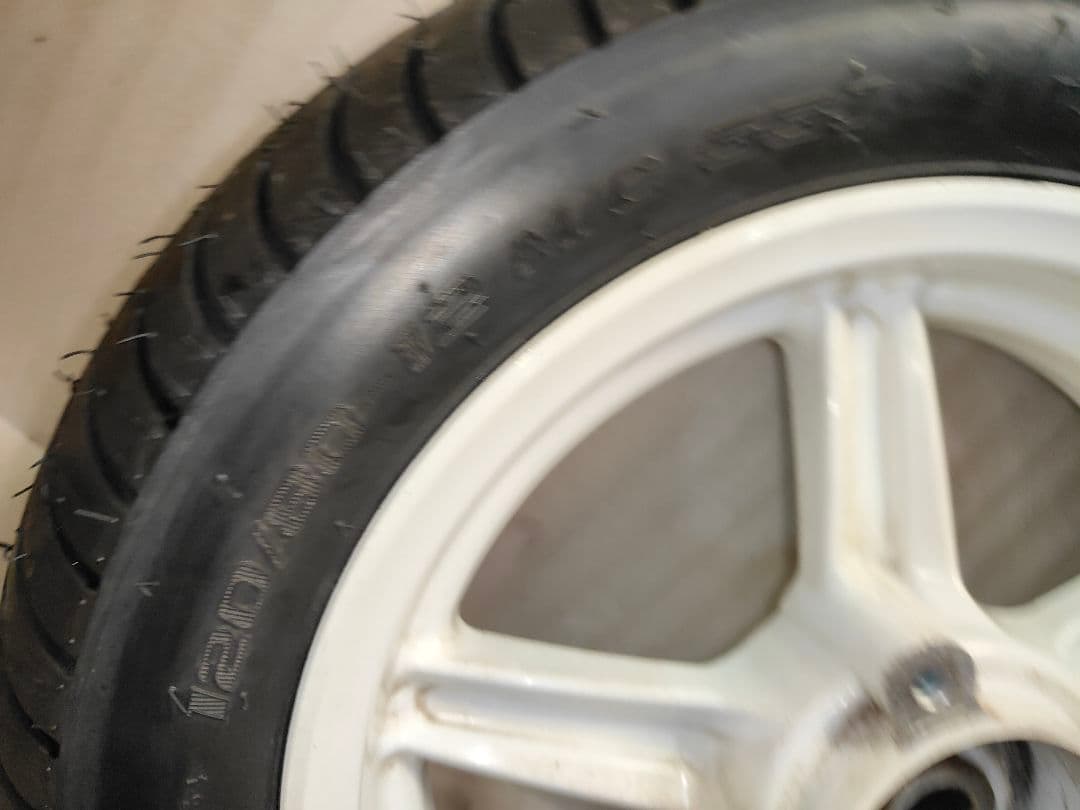 専用 4型5型 シグナスX 純正前後ホイール 希少なホワイトホイール のみ