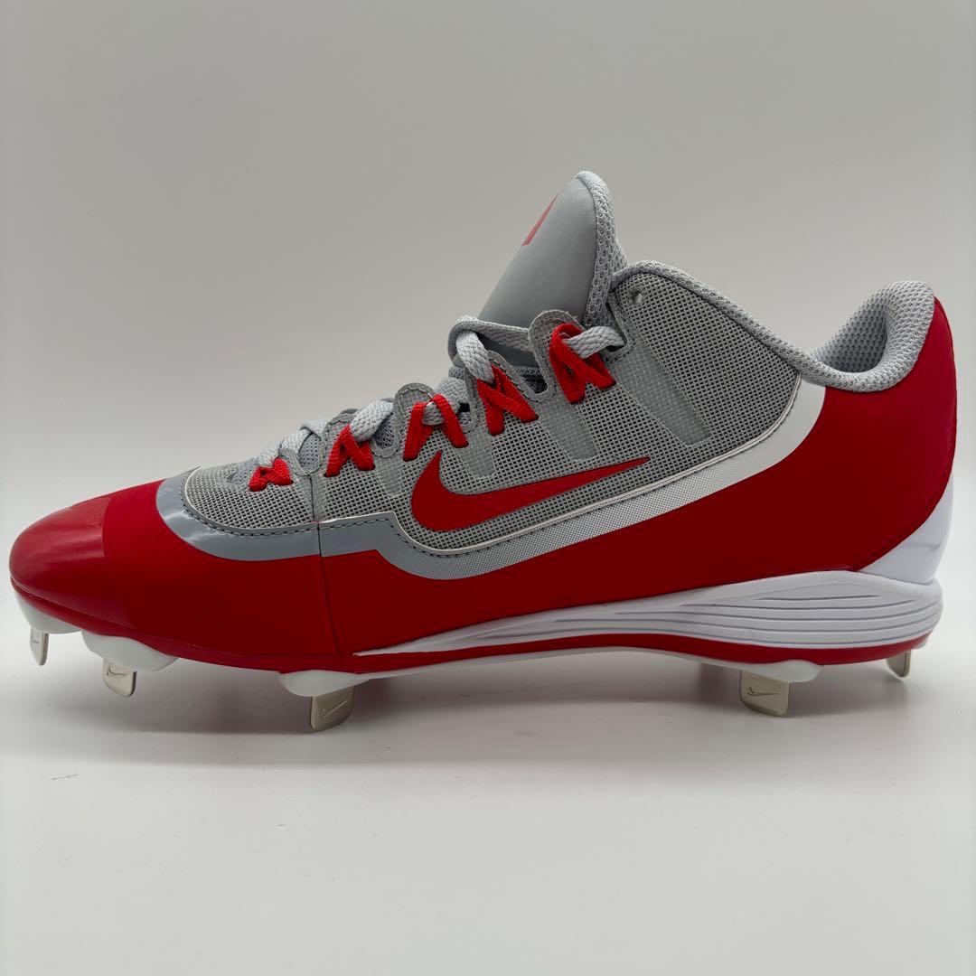 NIKE 野球　スパイク　金具　レッド グレー 赤 27㎝ ローカット 軽量