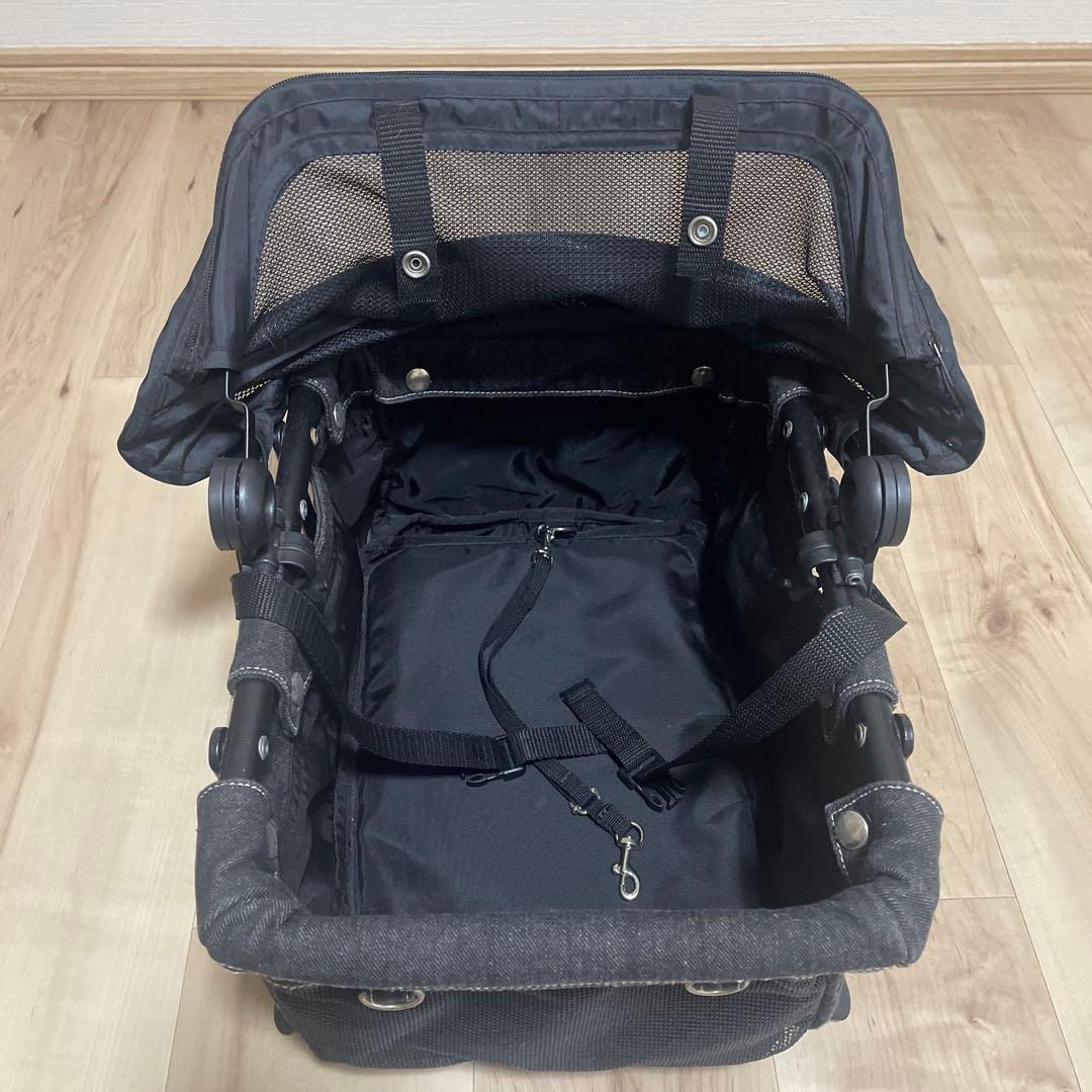 マザーカート2段式モノクロキャラクター柄 ペットカート