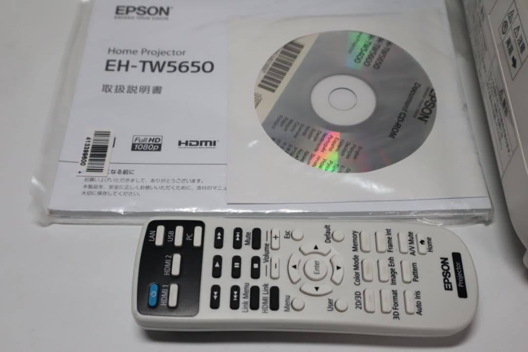 ランプ使用3時間 EPSON EH-TW5650 プロジェクター 動作保証美品