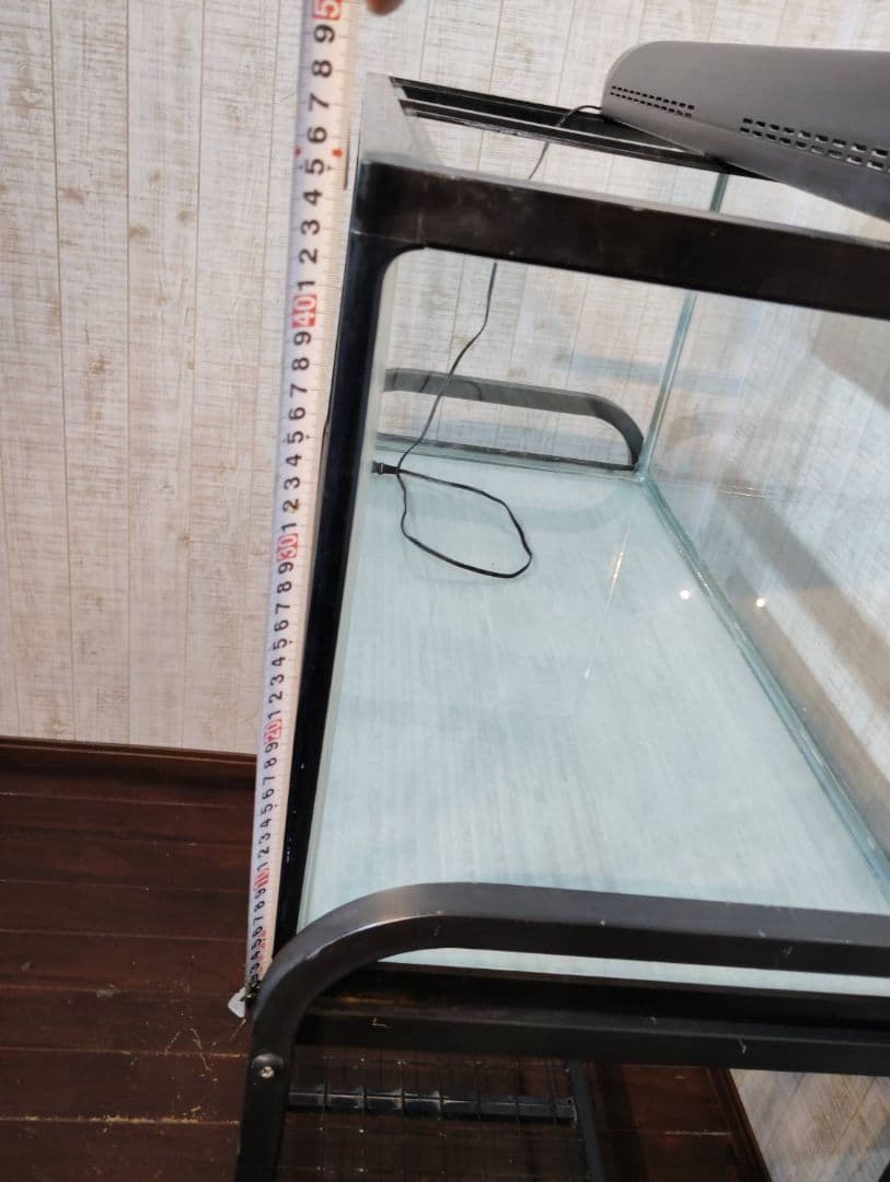 直接引取り限定 兵庫県加東市　90cmガラス水槽 照明 水槽台 セット 中古