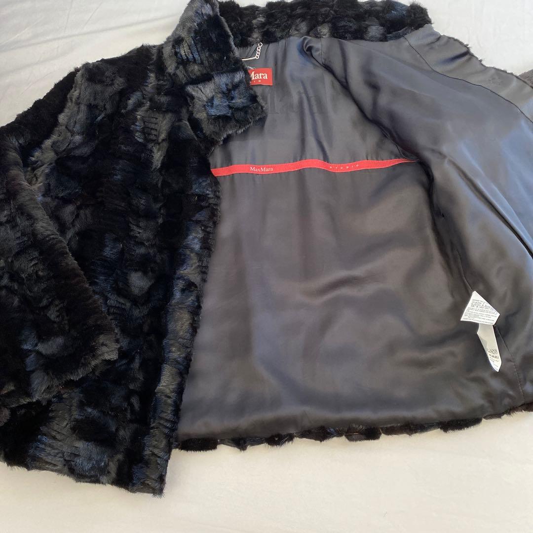 Max Mara/フェイクファーショートコート