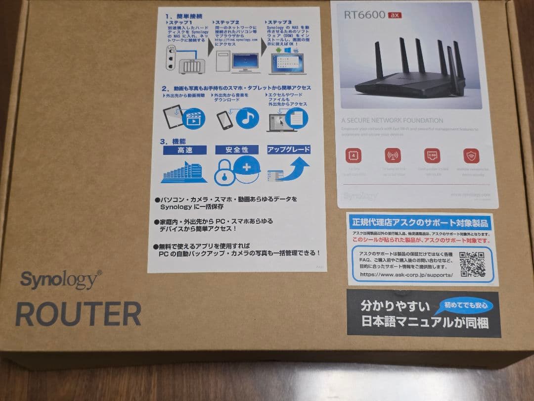 Synology 無線LANルーター RT6600ax Wi-Fi6
