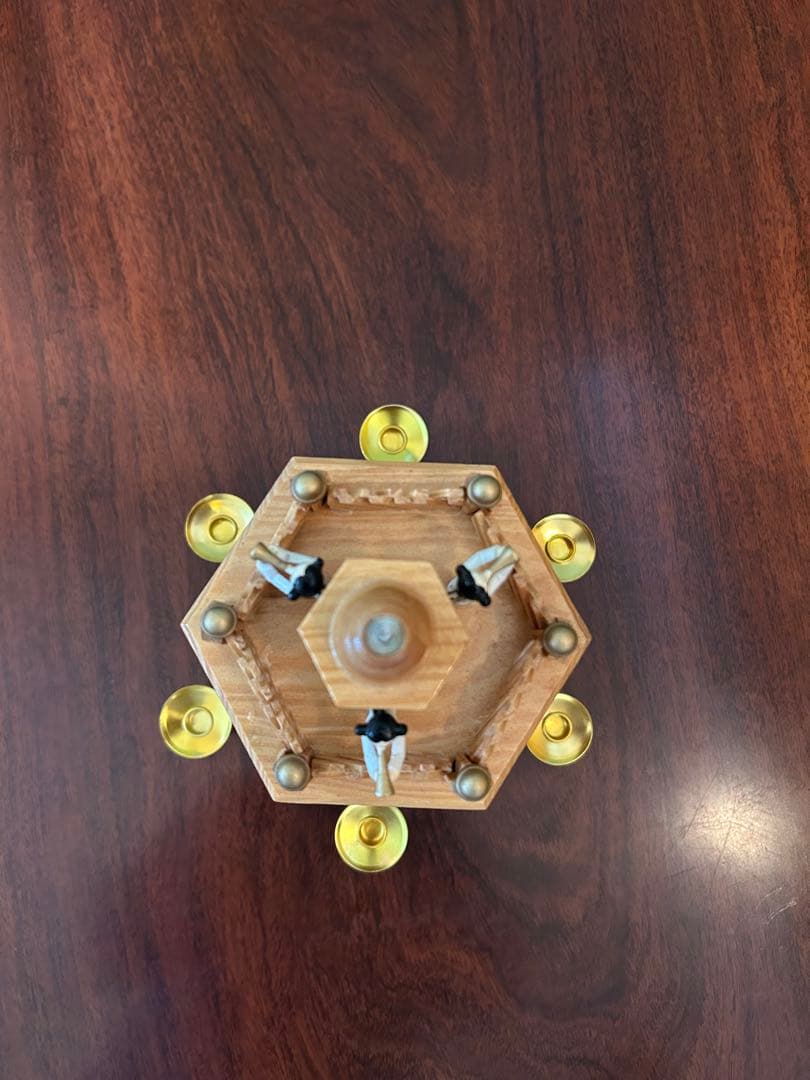 年代物　昭和レトロ　クリスマスピラミッド 44cm 木製　箱付き