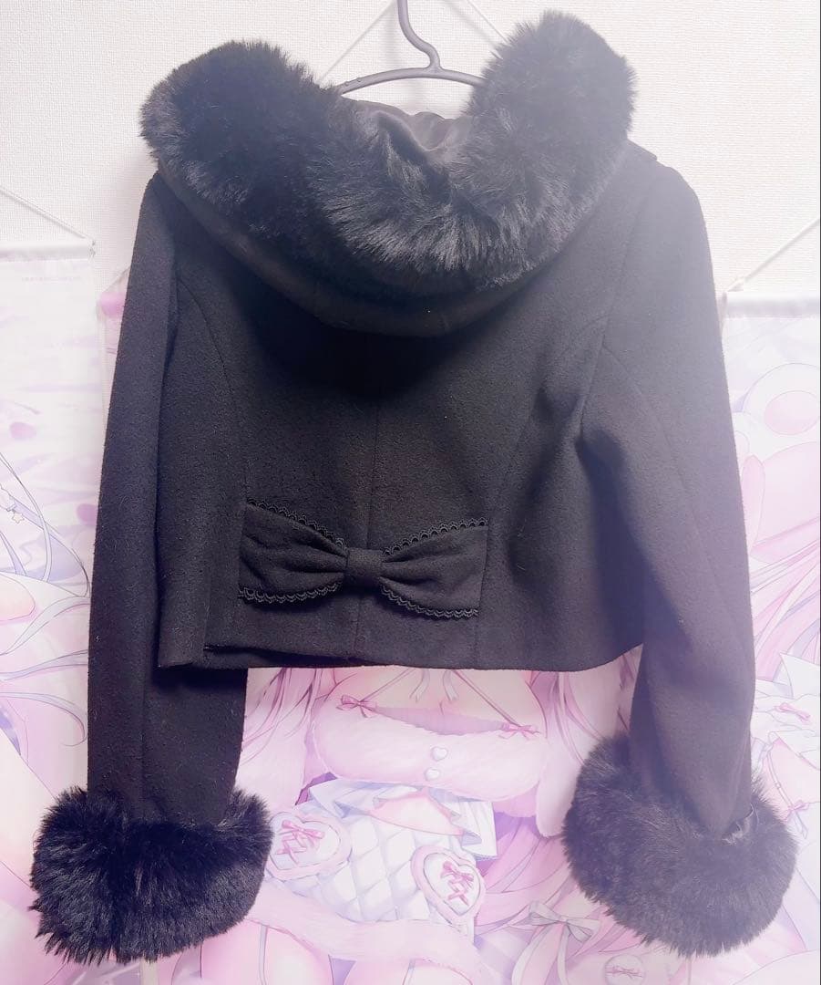 リズリサ ショートコート ブラック