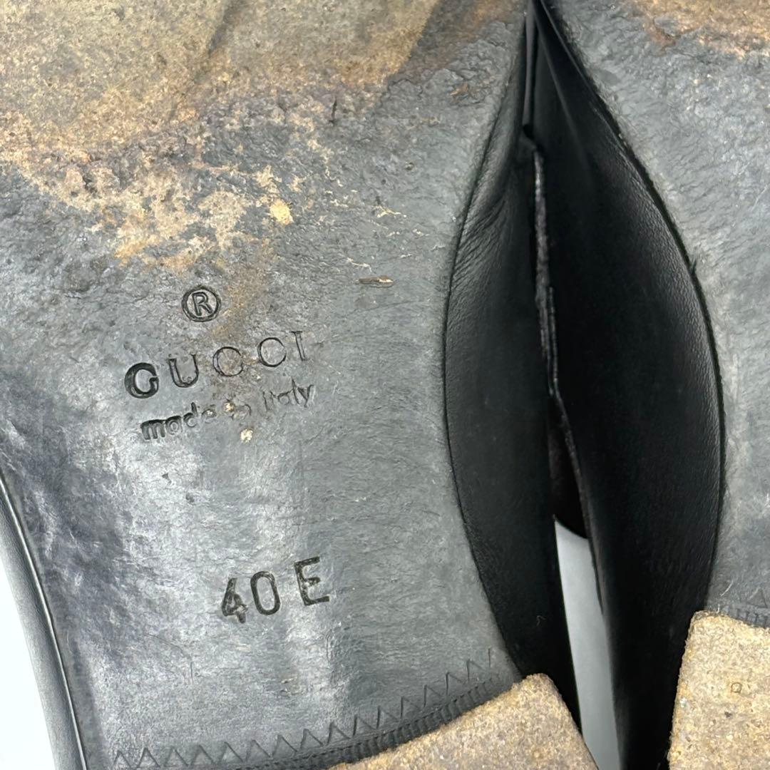 【美品】GUCCI グッチGG シマ　レザー　スリッポン　ビジネスシューズ
