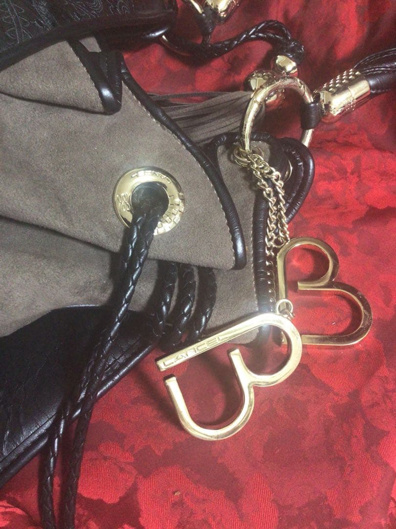 ランセルLANCELブリジットバルドー2WAYバッグ スエード バケット型