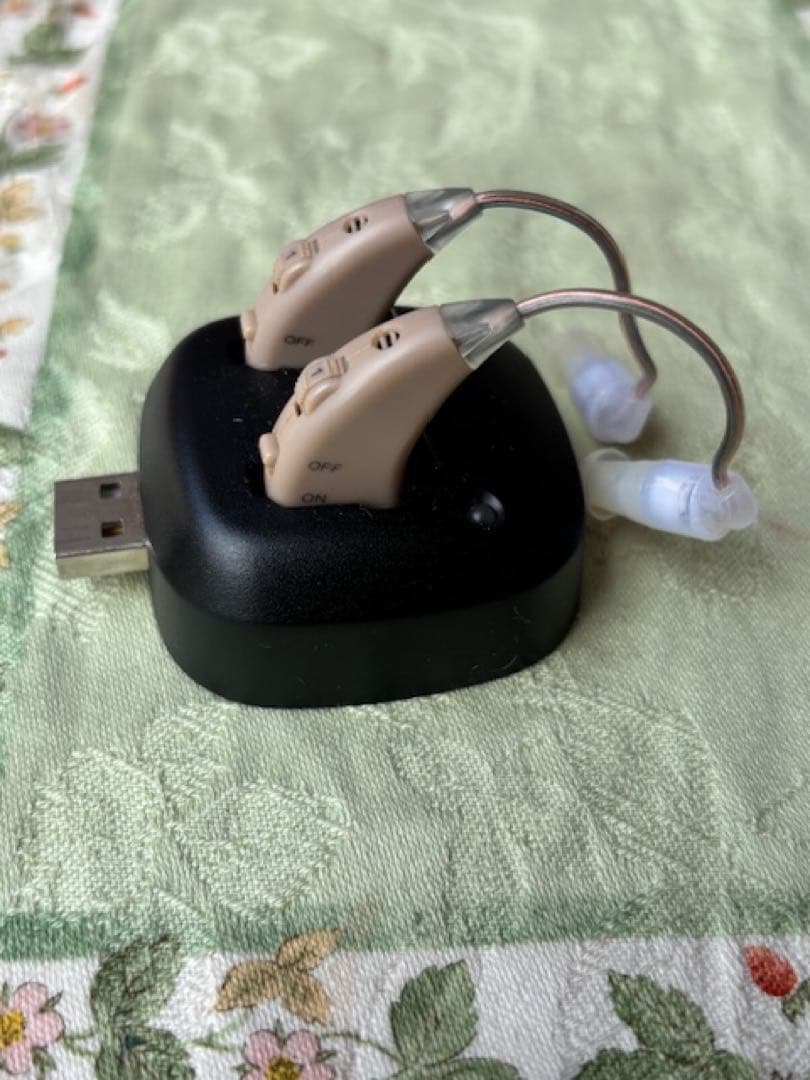 Shop Japanショップジャパン楽ちんヒアリング本体2個セット＋集音器充電式