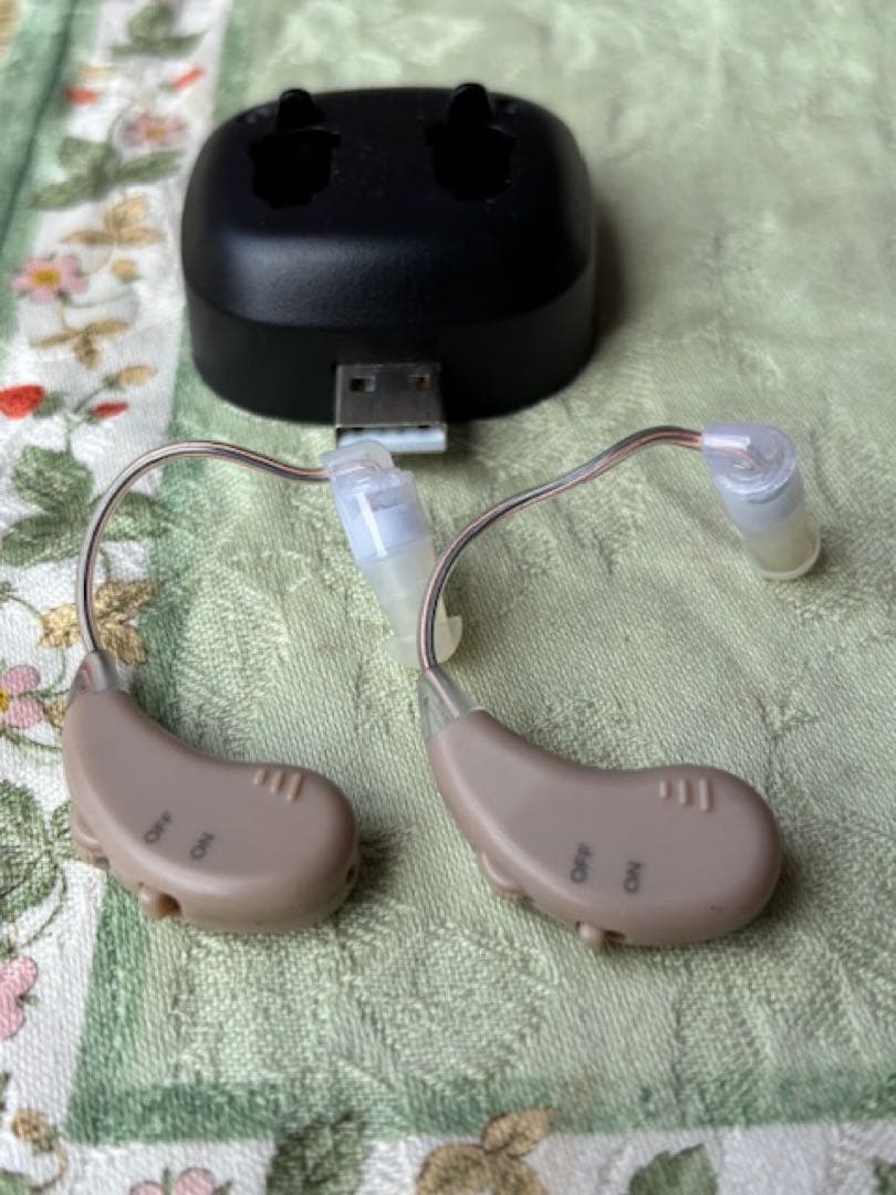 Shop Japanショップジャパン楽ちんヒアリング本体2個セット＋集音器充電式