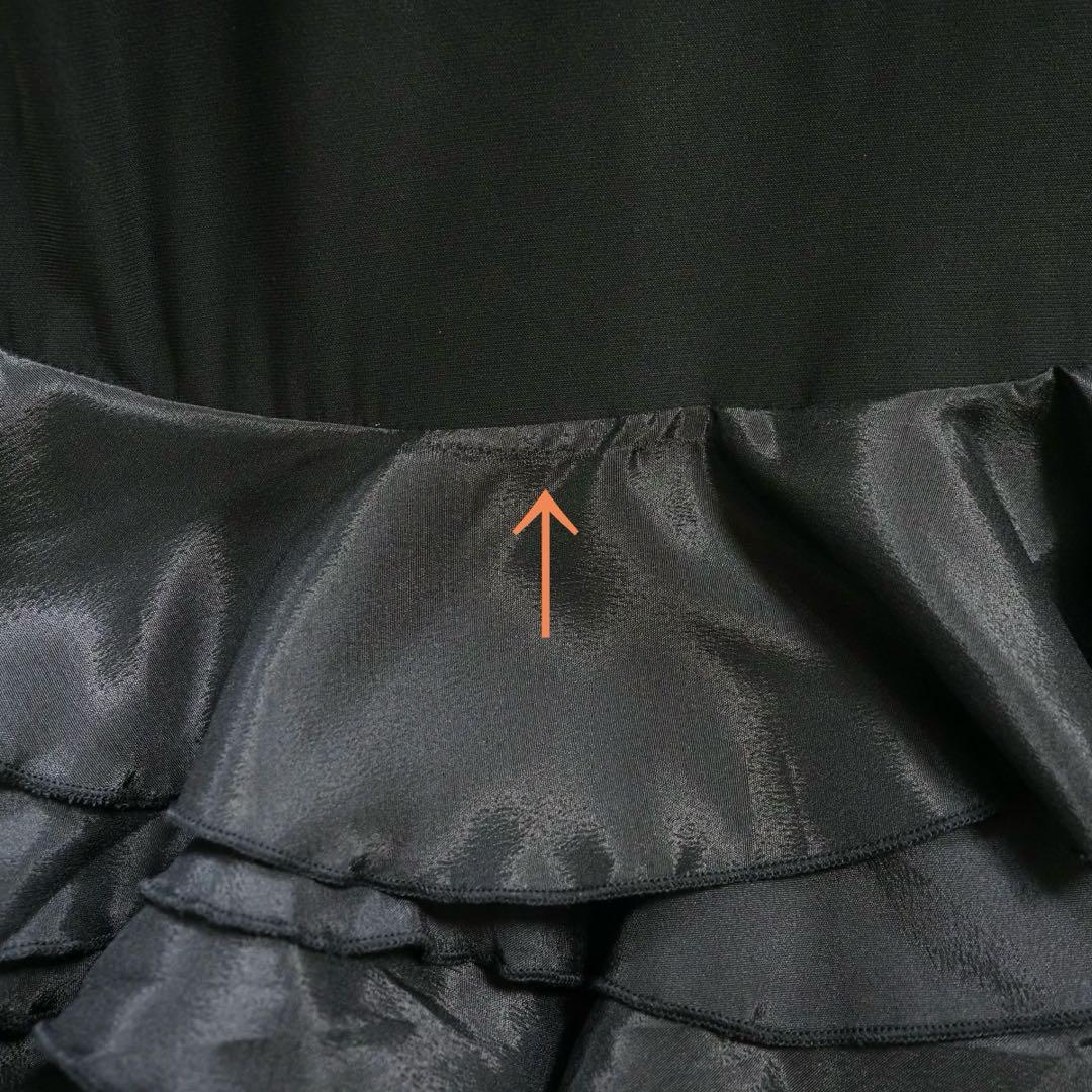 フラメンコ　ファルダ　※訳あり　新品　黒　フラメンコ衣装　レッスンファルダ