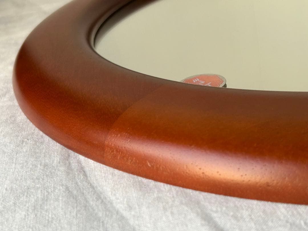 ヴィンテージ　ラウンド　ウォールミラー　レトロモダン壁掛け鏡　ミッドセンチュリー