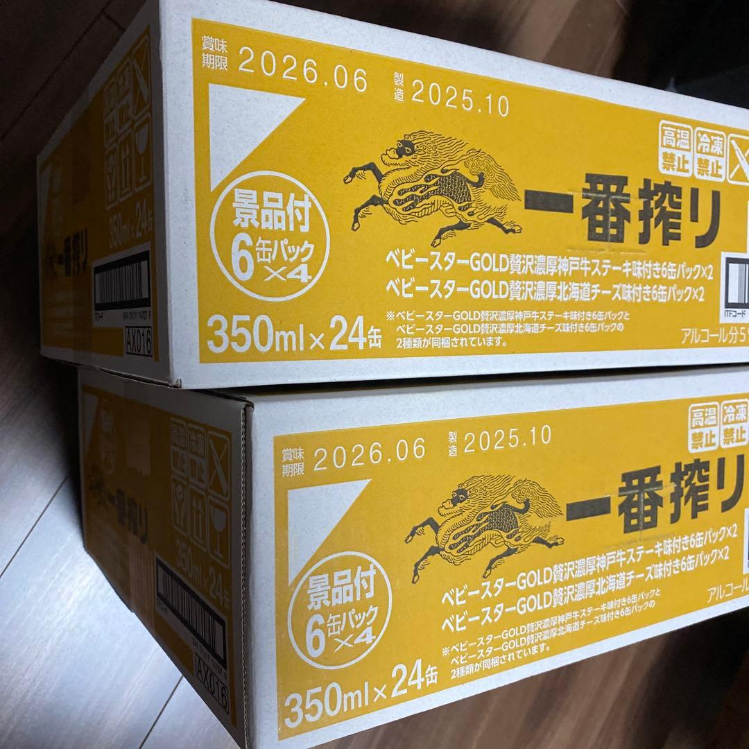 【希少】一番搾り ビール 350ml 24缶×2箱
