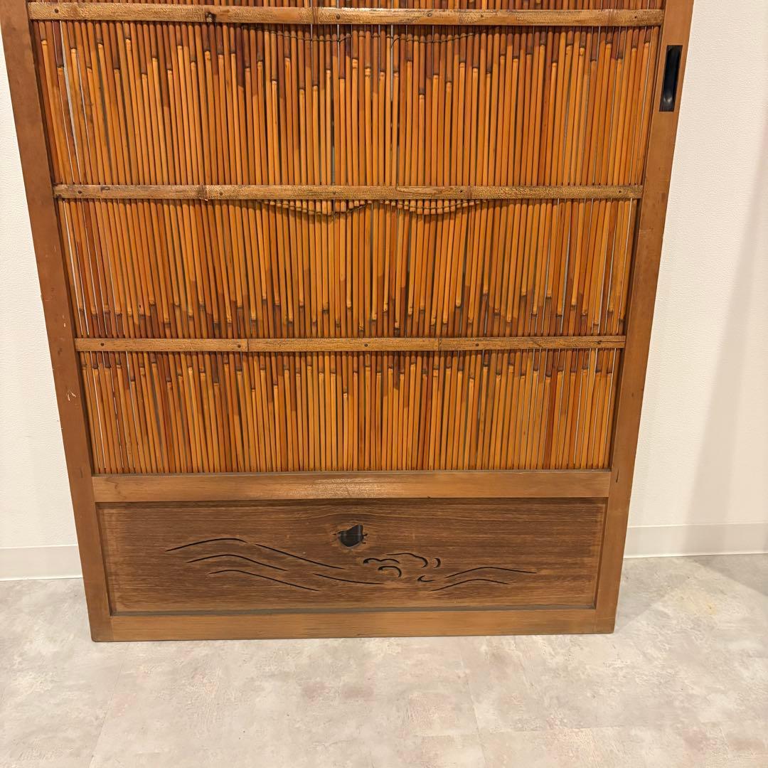 古い建具 1枚 簾戸 すど 葦戸よしど 夏障子 御簾戸 3/4