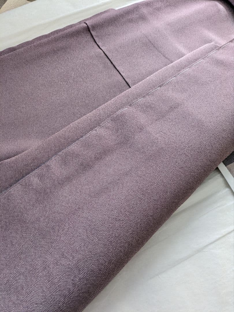 正絹鮫小紋両面染め袷お仕立て上がり、正絹西陣織織元帯屋捨松八寸名古屋帯