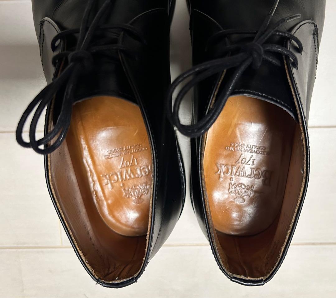 美品★Berwick バーヴィク★チャッカブーツ 6.5★黒★ブラック