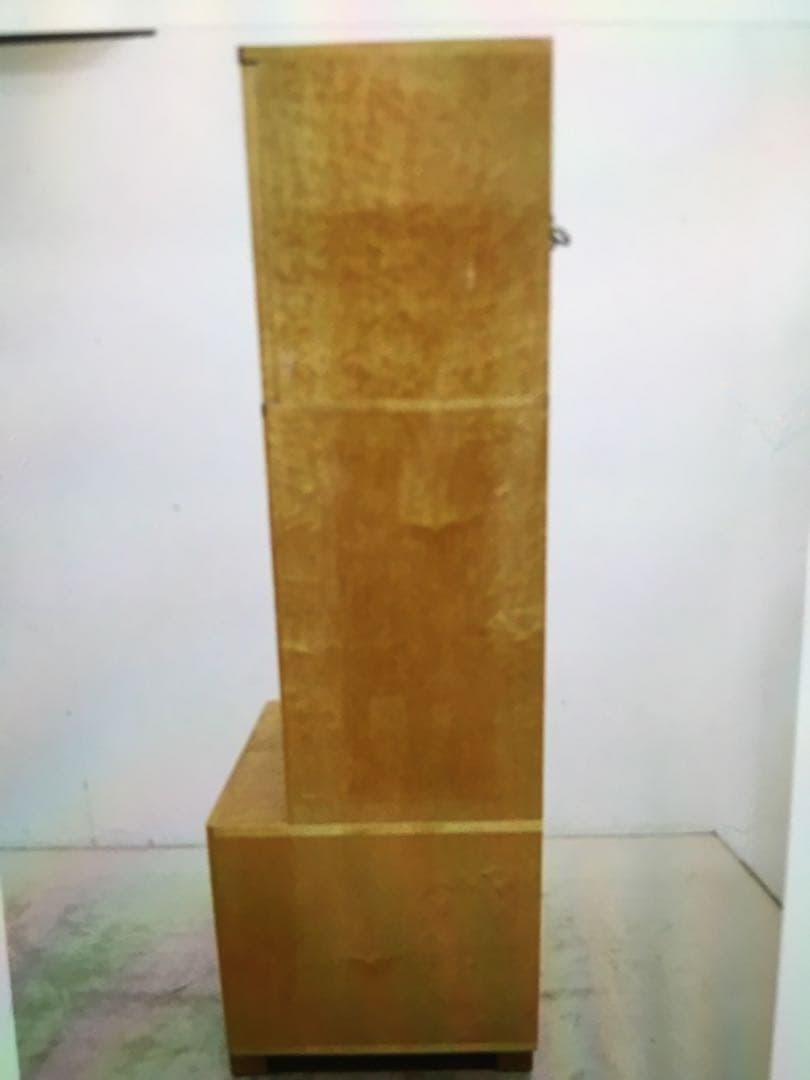 IDC大塚家具展示品最高級 バーズアイメープル キャビネット/TVボード 照明付