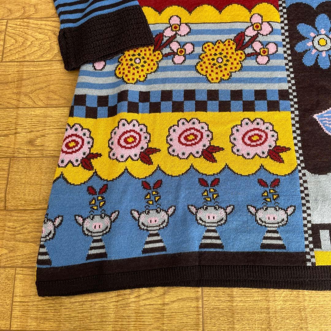 アルベロベロ　カラフルなニットワンピース　長袖