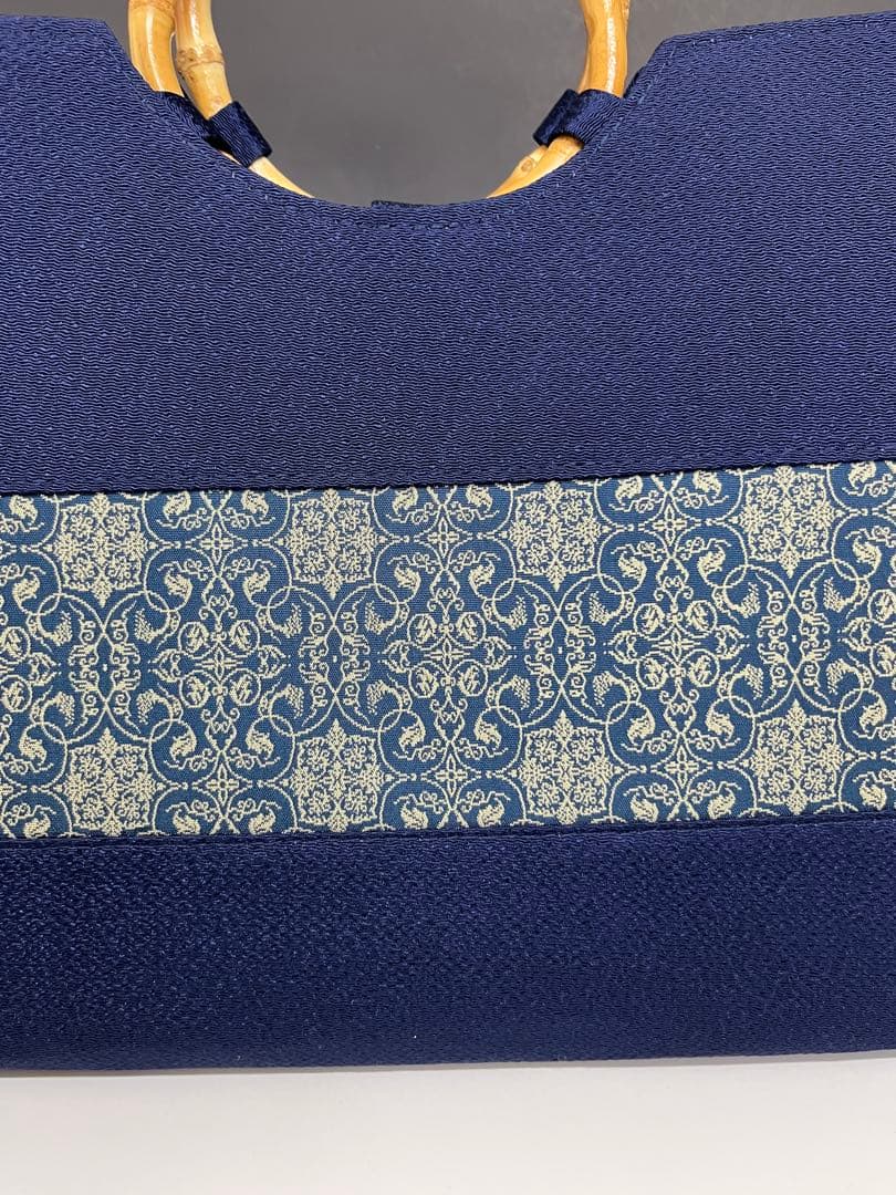 ま*こ様 新品未使用品　龍村美術織物 和装バッグ　紺