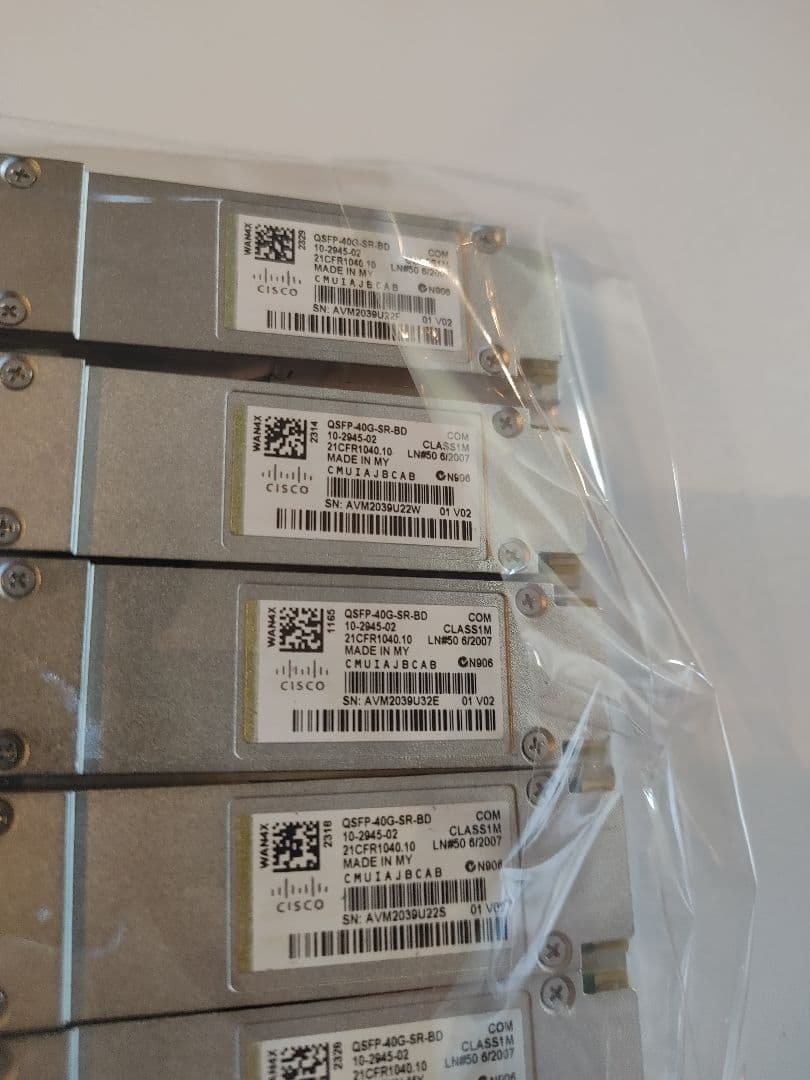 【8個セット】Cisco QSFP-40G-SR-BD トランシーバ モジュール