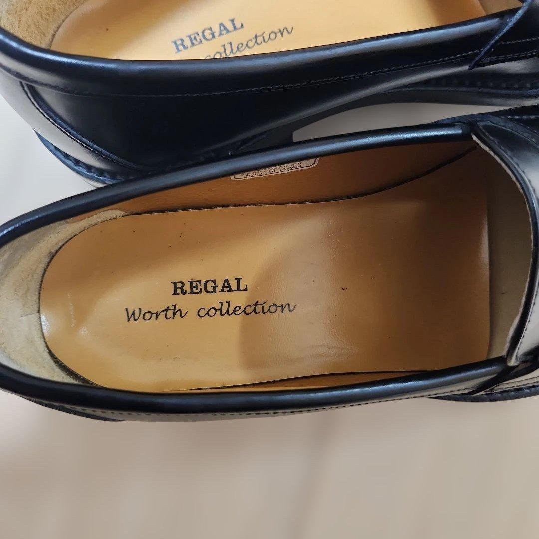 リーガル REGAL タッセルローファー Uチップ ブラック J641 25cm