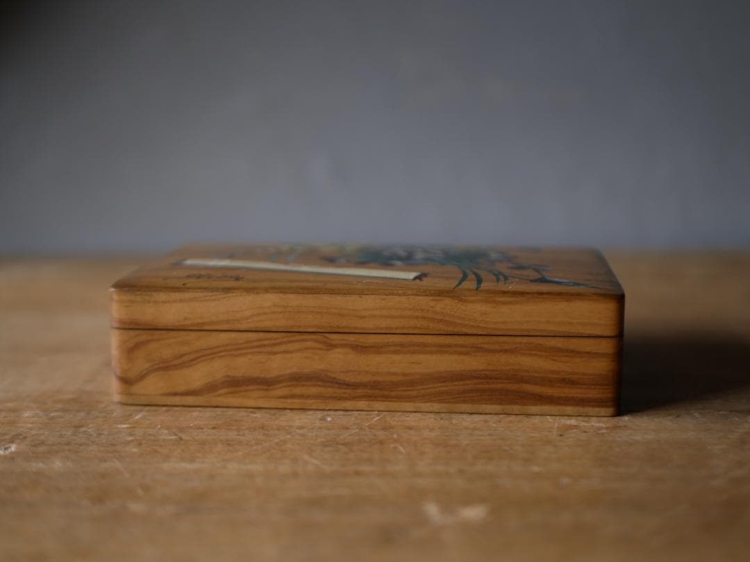 モシュリンヌ　木箱　Nice　ミモザ　すみれ　フランスアンティーク　アンティーク