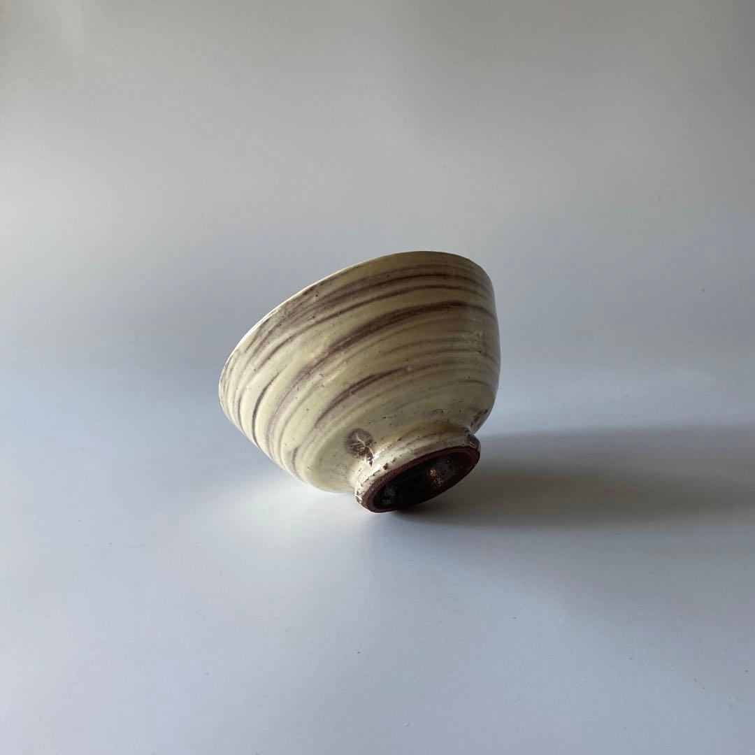 舩木道忠 刷毛目茶碗 共箱付