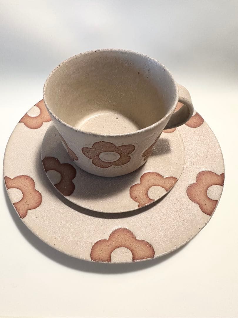 A*K様 佐野智子　花柄カップソーサーとプレートセット