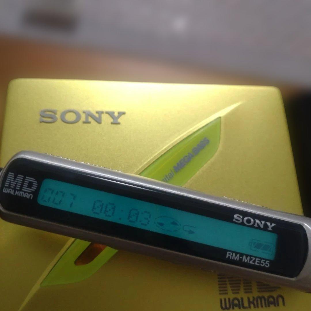 【美品】SONY MZ-E70 ポータブルMDプレーヤー 動作確認済 イエロー