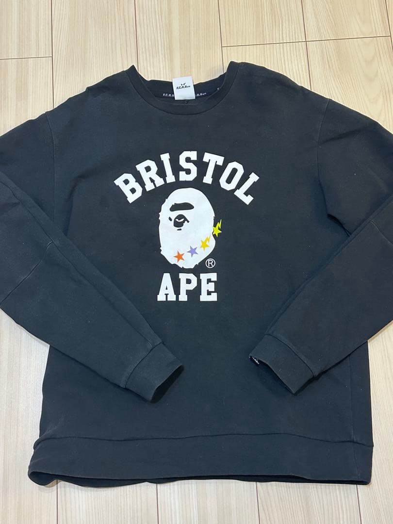 BAPE × F.C.R.B. コラボスウェット Bristol 黒 〔L〕
