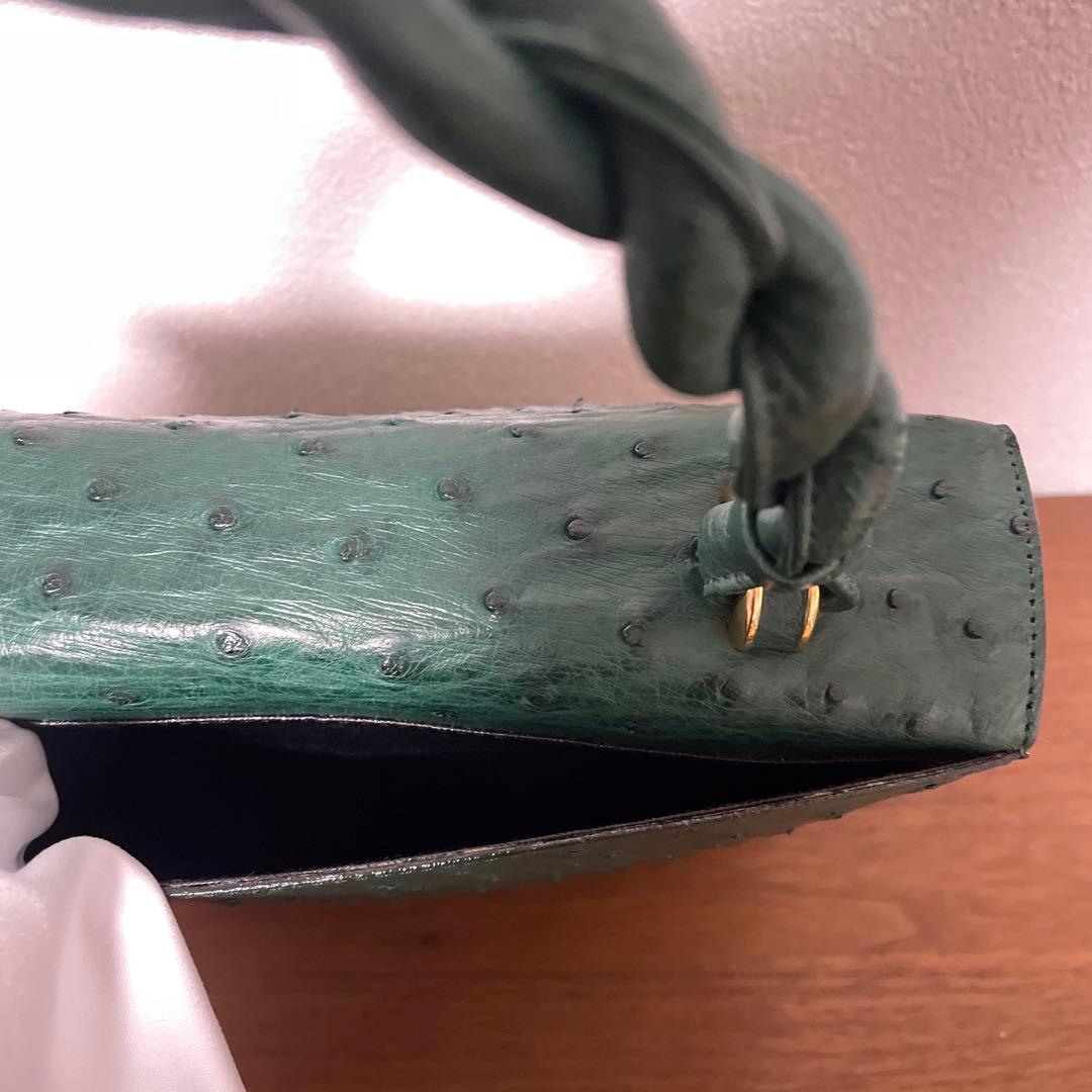 【未使用品定価60万円】ハンドバッグ　オーストリッチ　ダチョウ　本革