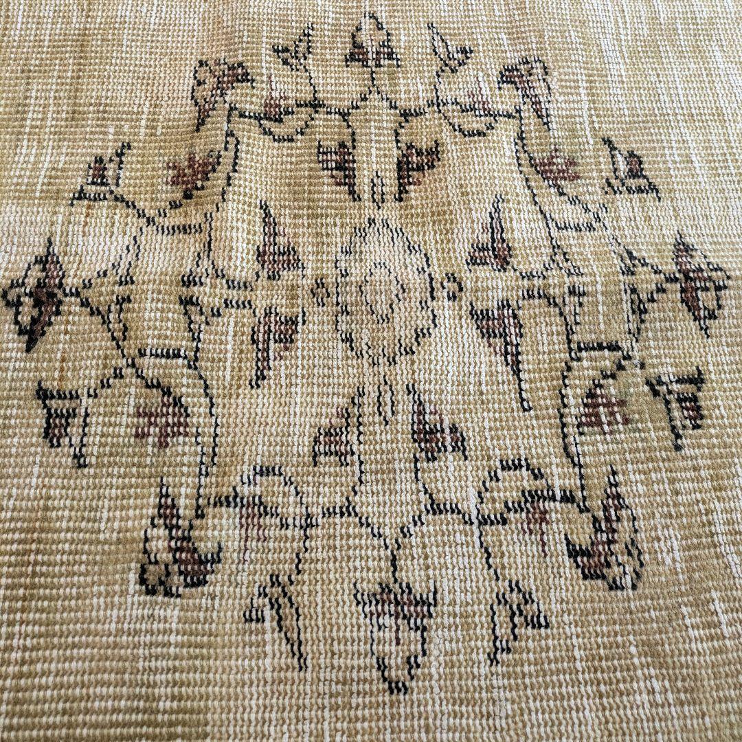 95×182 ヴィンテージマスタード　シノワズリ柄