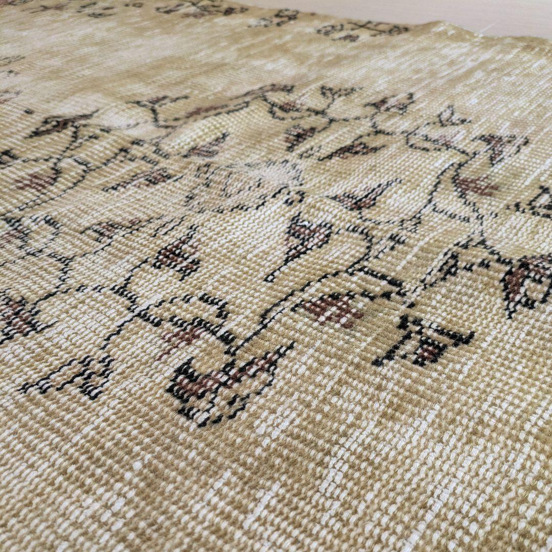 95×182 ヴィンテージマスタード　シノワズリ柄