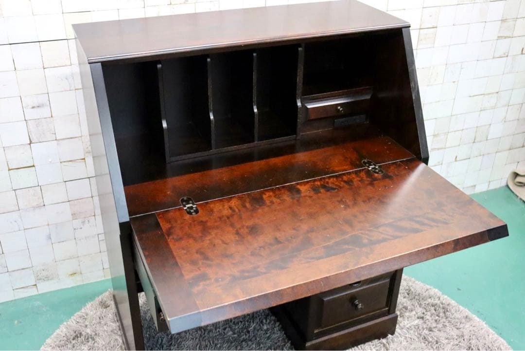 GMGT39○北海道民芸家具 ライティングビューロー デスク 学習机 勉強机 樺