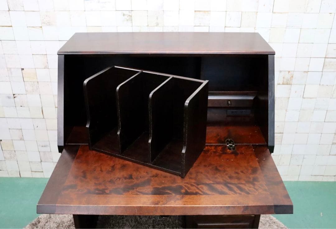 GMGT39○北海道民芸家具 ライティングビューロー デスク 学習机 勉強机 樺