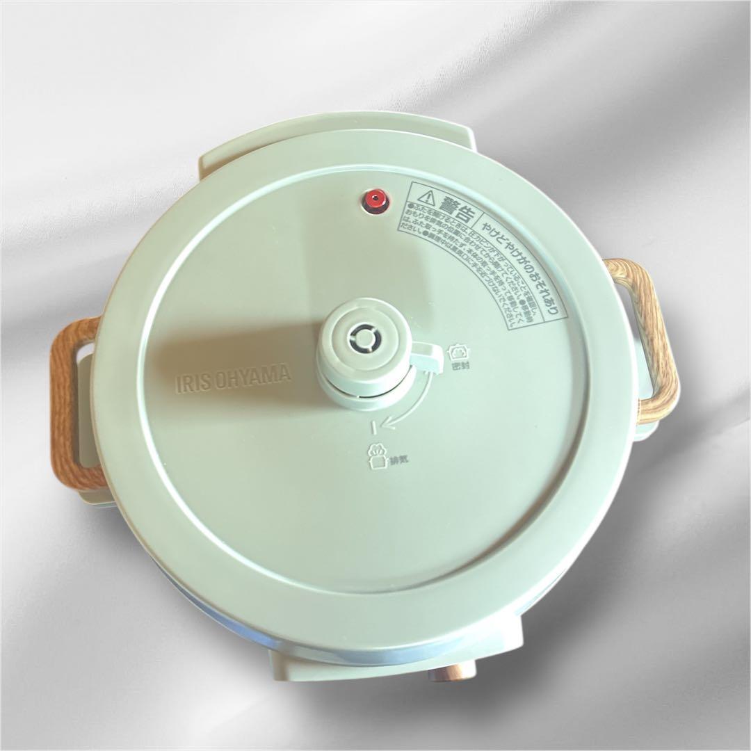 アイリスオーヤマ ケーズデンキ 電気圧力鍋 ピスタチオグリーン 3.0L